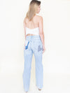 Floral Patchwork Boho Jeans Vintage Upcycle Lightwash Jeans