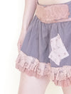 Floral Patchwork Skirt Ruffle Lace Upcycled Vintage