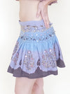 Sequin Floral Boho Skirt Ombre Low Rise Mini Skirt Upcycle