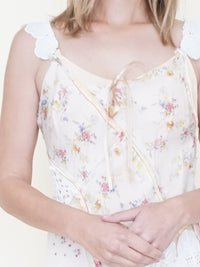 Patchwork Lace Dress Vintage Floral Patchwork Slip Dress Upcycle