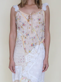 Patchwork Lace Dress Vintage Floral Patchwork Slip Dress Upcycle