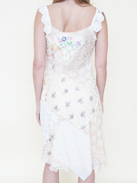 Patchwork Lace Dress Vintage Floral Patchwork Slip Dress Upcycle