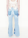 Star Patchwork Bell Bottoms Denim Vintage Upcycle Flared Jeans