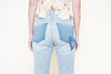 Patchwork Upcycled Flare Jeans Star Patch Boho Upcycled Jeans