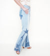 Patchwork Upcycled Flare Jeans Star Patch Boho Upcycled Jeans