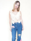 Patchwork Bell Bottom Jeans Boho Hippie Floral Jeans Upcycled