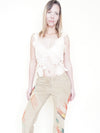 Beaded Leather Pants Vintage Low Rise Suede Jeans
