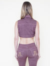 Western Denim Two Piece Set Vintage Upcycle Denim Sequin Embroidered Cowboy Set