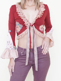Floral Patchwork Cardigan Vintage Upcycle
