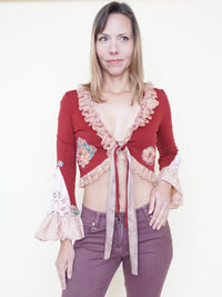 Floral Patchwork Cardigan Vintage Upcycle