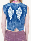 Angel Vest Upcycle Denim Cropped Vest