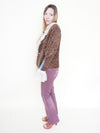 Velvet Ruffle Jacket Boho Paisley Vintage Upcycle