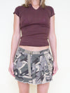 Camo Cargo Skirt Vintage Low waisted Wrap Mini Skirt