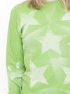 Starry Vintage Long Sleeve Upcycled Sweater Waffle Shirt