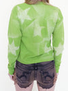 Starry Vintage Long Sleeve Upcycled Sweater Waffle Shirt