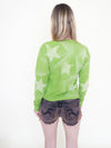 Starry Vintage Long Sleeve Upcycled Sweater Waffle Shirt