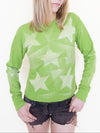 Starry Vintage Long Sleeve Upcycled Sweater Waffle Shirt