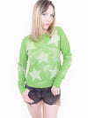 Starry Vintage Long Sleeve Upcycled Sweater Waffle Shirt