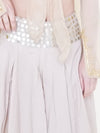 Gold Sequin Boho Skirt Pleated Midi Summer Cotton Skirt