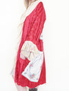 Floral Patchwork Duster Jacket Ruffle Silk Linen Belted Embroidered Silk