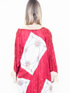 Floral Patchwork Duster Jacket Ruffle Silk Linen Belted Embroidered Silk