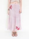 Floral Patchwork Skirt Long Cotton Boho Skirt Upcycled Vintage Skirt