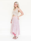 Floral Patchwork Skirt Long Cotton Boho Skirt Upcycled Vintage Skirt