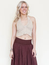 Brown Boho Midi Skirt Low Waisted Boho Cotton Summer Skirt