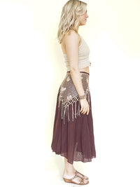 Butterfly Crochet Knit Boho Fringe Shawl Belt
