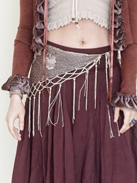 Butterfly Crochet Knit Boho Fringe Shawl Belt