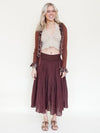 Patchworked Ruffle Cardigan Tie Cardigan Blouse