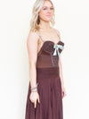 Floral Lace Bodysuit Bustier Top Hand Dyed Upcycle