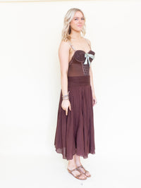 Floral Lace Bodysuit Bustier Top Hand Dyed Upcycle