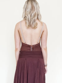 Floral Lace Bodysuit Bustier Top Hand Dyed Upcycle