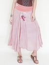 Patchwork Floral Skirt Pink Vintage Upcycle Boho Skirt