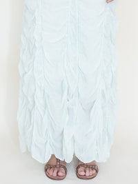 Ruched Skirt Boho Vintage Upcycled Maxi Skirt