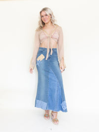 Sequin Silk Blouse Chiffon Taupe Gold Crop Blouse Vintage Y2k Tie Waist