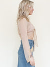Sequin Silk Blouse Chiffon Taupe Gold Crop Blouse Vintage Y2k Tie Waist