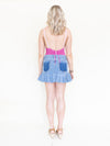 Pink Lace Bodysuit Floral Lace Boho Hand Dyed Bustier Bodysuit