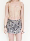 Camo Mini Skirt Wrap Low Waisted Pleated Skirt Cargo Pockets Vintage Y2k