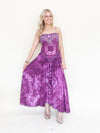 Desert Rose Tie Dye Lace Maxi Dress Corset Style Boho Hippie Dress Low Back