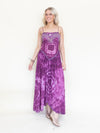 Desert Rose Tie Dye Lace Maxi Dress Corset Style Boho Hippie Dress Low Back