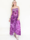 Desert Rose Tie Dye Lace Maxi Dress Corset Style Boho Hippie Dress Low Back