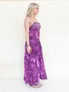 Desert Rose Tie Dye Lace Maxi Dress Corset Style Boho Hippie Dress Low Back