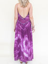 Desert Rose Tie Dye Lace Maxi Dress Corset Style Boho Hippie Dress Low Back