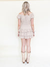 Corset Ruffle Dress Off The Shoulder Boho Mini Dress Cinched Waist
