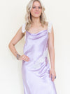 Cowl Neck Lace Satin Slip Dress Vintage Patchwork Floral Lace Mesh Floral Midi Dress