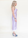Cowl Neck Lace Satin Slip Dress Vintage Patchwork Floral Lace Mesh Floral Midi Dress