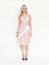 Silk Lace Slip Dress Vintage Patchwork Floral Lace Bias Cut