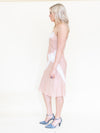 Silk Lace Slip Dress Vintage Patchwork Floral Lace Bias Cut